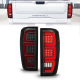ANZO 19-23 GMC Sierra 1500/2500HD/3500HD Smoke Black Replacement Full LED Bar Tail Light thumbnail 1