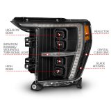 ANZO 21-23 Ford F-150 (w/Factory Halogen) Z-Series Full LED Proj Headlights - Driver Side ONLY thumbnail 6