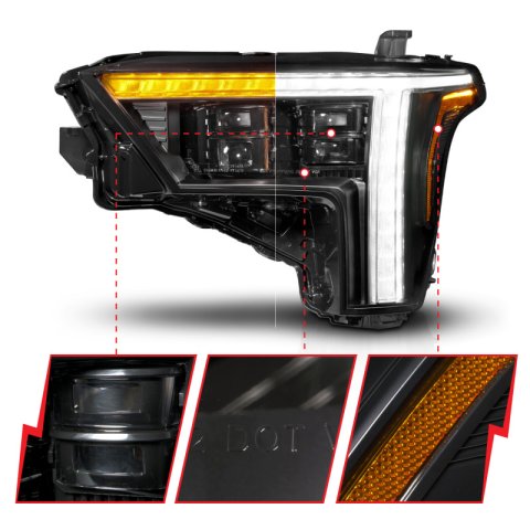 ANZO 22-24 Toyota Tundra (w/Factory LED Refl.) Z-Series Full LED Proj Headlights - Driver Side ONLY thumbnail 5