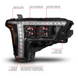 ANZO 22-24 Toyota Tundra (w/Factory LED Refl.) Z-Series Full LED Proj Headlights - Pass. Side ONLY thumbnail 5