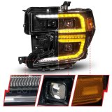 ANZO 19-21 GMC Sierra 1500 LED Projector Headlight w/Switchback+Sequential - Black thumbnail 2