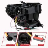 ANZO 19-21 GMC Sierra 1500 LED Projector Headlight w/Switchback+Sequential - Black thumbnail 7