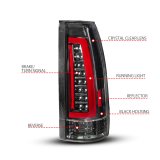 ANZO 88-99 Chevy/GMC C/K1500/2500/3500 Full LED Light Tube Taillights Black Housing Clear Lens thumbnail 3