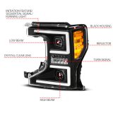 ANZO 20-22 Ford Super Duty (Halogen) Z-Series Full LED Proj Headlights SeqSig - Driver Side ONLY thumbnail 4