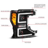 ANZO 20-22 Ford Super Duty (Halogen) Z-Series Full LED Proj Headlights SeqSig - Pass. Side ONLY thumbnail 4