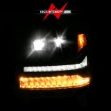 ANZO 16-18 Chevy Silverado 1500 (Factory HID Models ONLY) Full LED Proj Headlights Black - Pair thumbnail 4