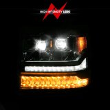 ANZO 16-18 Chevy Silverado 1500 (Factory HID Models ONLY) Full LED Proj Headlights Chrome - Pair thumbnail 3