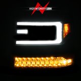ANZO 16-18 Chevy Silverado1500 (Factory HID Models) LED Proj Light Bar Style Headlights Black - Pair thumbnail 1