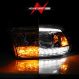 ANZO 09-19 Dodge RAM 1500 / 10-18 2500/3500 LED Proj Headlights SeqSig Chrome - Pair thumbnail 3