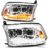 ANZO 09-19 Dodge RAM 1500 / 10-18 2500/3500 LED Proj Headlights SeqSig Chrome - Pair thumbnail 4