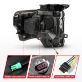 ANZO 09-14 Ford F-150 (Factory Halogen Model ONLY) Full LED Proj Headlights Init/SeqSig Black - Pair thumbnail 1