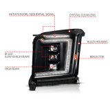 ANZO 15-20 GMC Yukon (Incl XL - Factory Halogen Models) Full LED Proj Headlights Black - Driver Side thumbnail 2