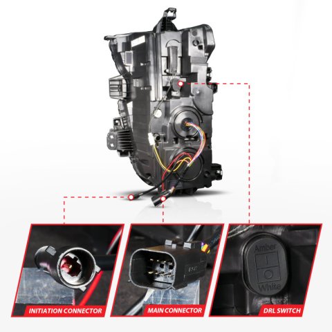 ANZO Z-Series 20-23 Chevy Silverado 2500/3500 Z-Series Full LED Proj Headlights Black - Driver Side thumbnail 5