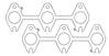 Cometic Dodge Cummins 5.9L 24V/24VCR .040in MLS (2) 3 Port Exhaust Gasket thumbnail 8