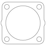 Cometic Nissan KA24DE/E/RB20DE/DET/E/SR16VE/SR18DE/SR20DE/DET/VE .018in AFM Throttle Chamber Gasket thumbnail 1