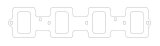 Cometic GM LS7 Gen-4 Small Block V8 .060in Fiber Intake Manifold Gasket Set-With Carbureted Manifold thumbnail 3