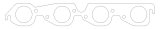 Cometic Chevy Mark-IV GM Gen-V/VI Big Block V8 .030in MLS Exhaust Mani Gasket Set-2.015in Round Port thumbnail 3
