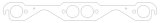 Cometic Chevrolet Gen-1 Small Block V8 .030in MLS Exhaust Manifold Gasket Set - 1.500in Round Port thumbnail 2