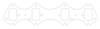 Cometic Ford Gen-1 FE V8 .030in MLS Exhaust Manifold Gasket Set - 1.560in x 2.310in Rectangle Port thumbnail 6