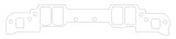 Cometic Chevy Gen1 Small Block V8 .060in Fiber Intake Mani Gasket Set-1.350in x 2.250in Port thumbnail 5