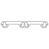 Cometic AMC 304-401CI V8 .043in Copper Exhaust Manifold Gasket Set - 1.880in Dogleg Ports thumbnail 1