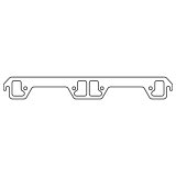 Cometic AMC 304-401CI V8 .043in Copper Exhaust Manifold Gasket Set - 1.880in Dogleg Ports thumbnail 2