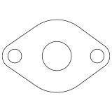 Cometic Ford 59A Flathead V8 .015in Fiber Oil Pump Mounting Gasket - 1945-1948 thumbnail 1