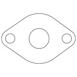 Cometic Ford 59A Flathead V8 .015in Fiber Oil Pump Mounting Gasket - 1945-1948 thumbnail 2