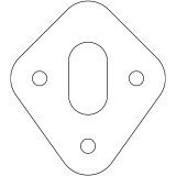 Cometic Ford 8BA/8CM Flathead V8 .031in Fiber Dipstick Tube Gasket thumbnail 1