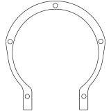 Cometic Ford Flathead V8 8BA/8CM .015in Fiber Timing Cover Gasket - 1948-1953 thumbnail 1