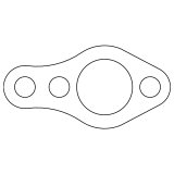 Cometic Chevrolet Gen-1 Small Block V8 .031in Fiber Water Pump Mounting Gasket thumbnail 1