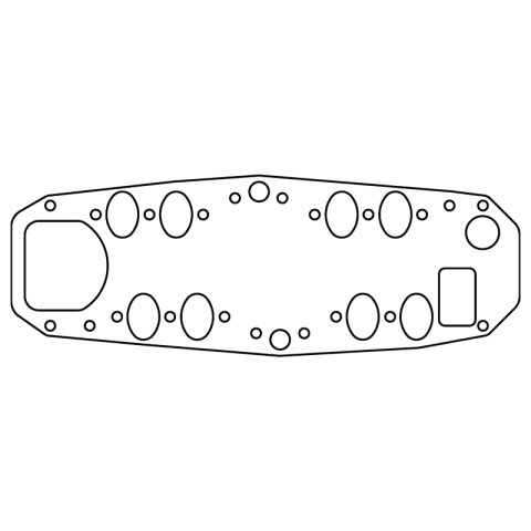 Cometic Ford 8BA/8CM Flathead V8 .060in KF Intake Manifold Gasket - 1948-1953 thumbnail 2