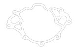 Cometic Ford 351W Windsor V8 .018in AFM Water Pump Gasket - SVO thumbnail 2