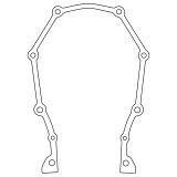 Cometic Chrysler B/RB - Gen-2 Hemi V8 Timing Cover Gasket .031 Fiber - 10 Pack thumbnail 1