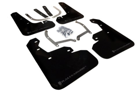 Rally Armor 17-23 Subaru Impreza 4D/5D Black UR Mud Flap w/Grey Logo thumbnail 1