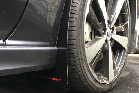 Rally Armor 17-23 Subaru Impreza 4D/5D Black UR Mud Flap w/Grey Logo thumbnail 3
