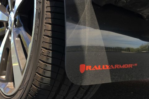 Rally Armor 17-23 Subaru Impreza 4D/5D Black UR Mud Flap w/Grey Logo thumbnail 6