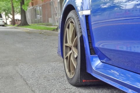 Rally Armor 15-21 Subaru WRX/STI Black UR Mud Flap w/Light Blue Logo thumbnail 3