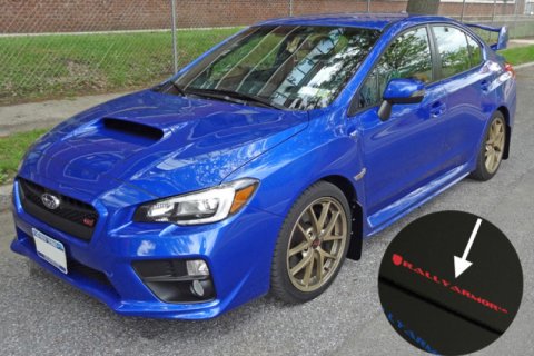 Rally Armor 15-21 Subaru WRX/STI Black UR Mud Flap w/Light Blue Logo thumbnail 4