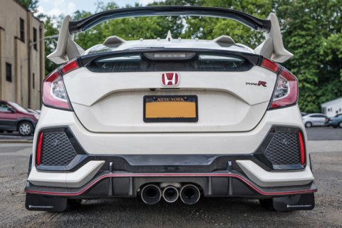 Rally Armor 17-22 Honda Civic Type R Black UR Mud Flap w/Dark Grey Logo thumbnail 2