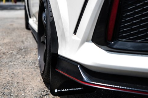 Rally Armor 17-22 Honda Civic Type R Black UR Mud Flap w/Dark Grey Logo thumbnail 3