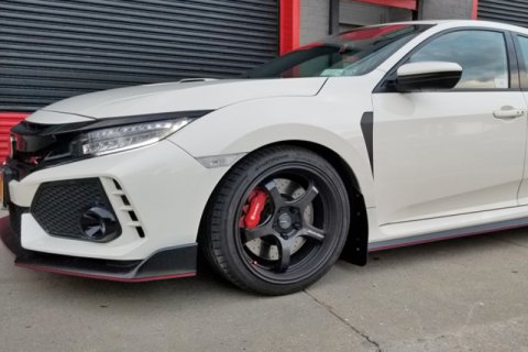 Rally Armor 17-22 Honda Civic Type R Black UR Mud Flap w/Dark Grey Logo thumbnail 7