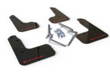 Rally Armor 17-19 Honda Civic Sport/Sport Touring Black UR Mud Flap w/Red Logo thumbnail 1