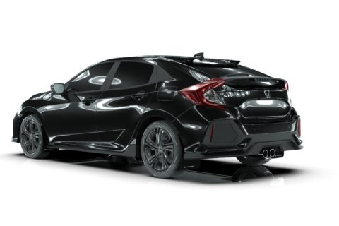 Rally Armor 17-21 Honda Civic Sport/Sport Touring Black UR Mud Flap w/White Logo thumbnail 2