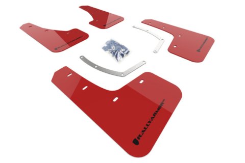 Rally Armor 18-26 Subaru Ascent Red UR Mud Flap w/Black Logo thumbnail 1