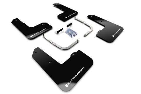 Rally Armor 19-22 Hyundai Veloster N Black UR Mud Flap w/ White Logo thumbnail 1