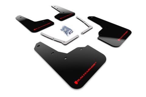 Rally Armor 16-21 Honda Civic Si Black UR Mud Flap w/Red Logo thumbnail 1