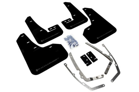 Rally Armor 15-21 MKVII VW Golf/GTI Black UR Mud Flap w/Grey Logo thumbnail 1
