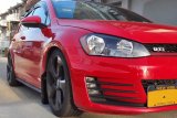 Rally Armor 15-21 MKVII VW Golf/GTI Black UR Mud Flap w/White Logo thumbnail 3