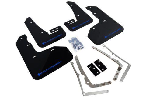 Rally Armor 15-17.5 MKVII VW Golf R Black UR Mud Flap w/Blue Logo thumbnail 1